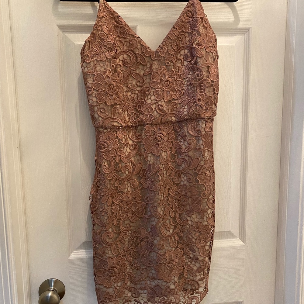 Express lace sheath dress